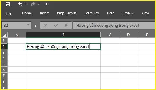 Cách xuống dòng trong Excel