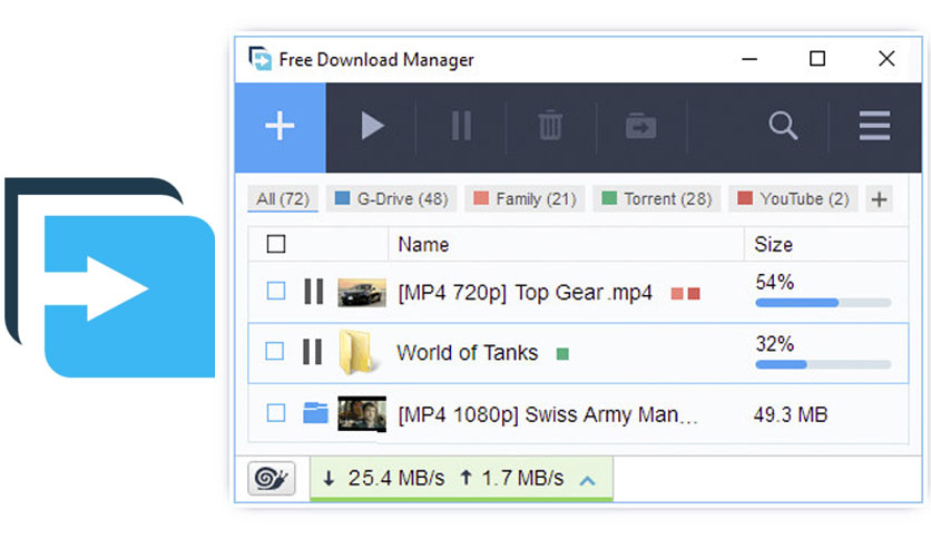 Free Download Manager phần mềm tăng tốc download 2022