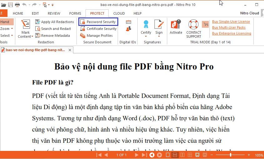 bao ve noi dung file pdf bang nitro pro 846x510 1
